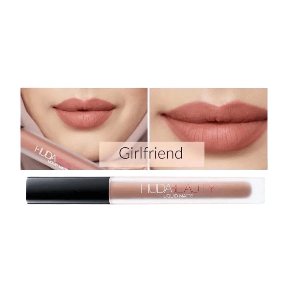 HUDA Beauty Liquid Matte Ultra Comfortable Transfer Proof Lipstick - Girlfriend