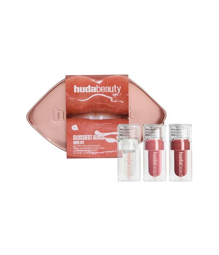 Huda Beauty Glossiest Gloss Set Mini Lip Kit X3